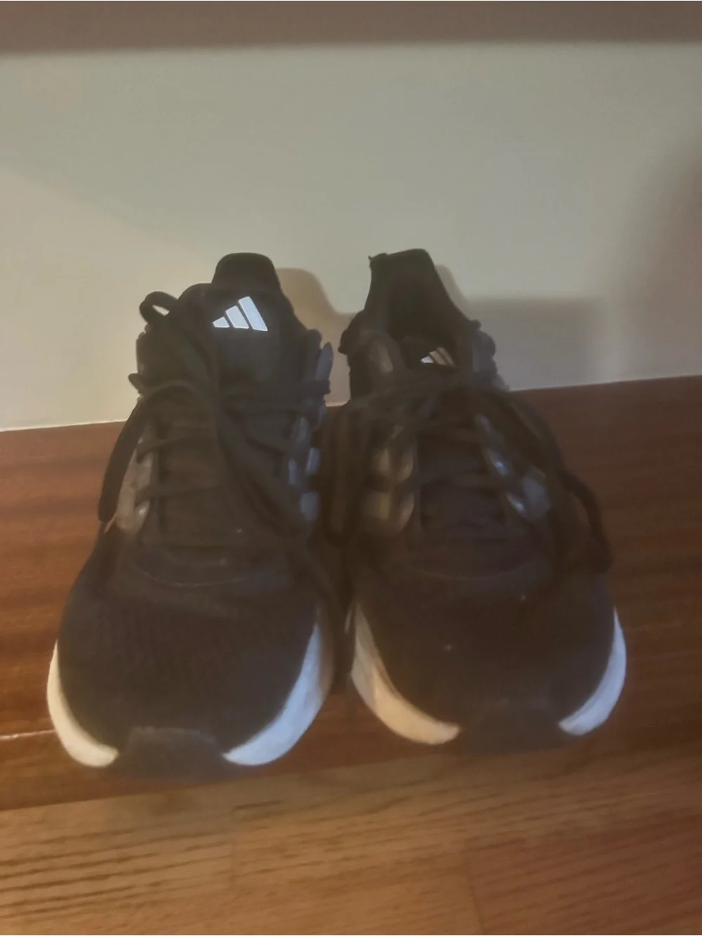 adidas Black Kids Sneakers with White Sole